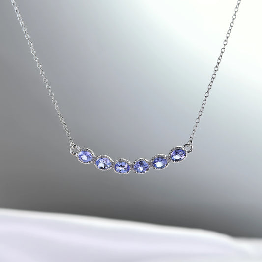 Tanzanite Line Necklace