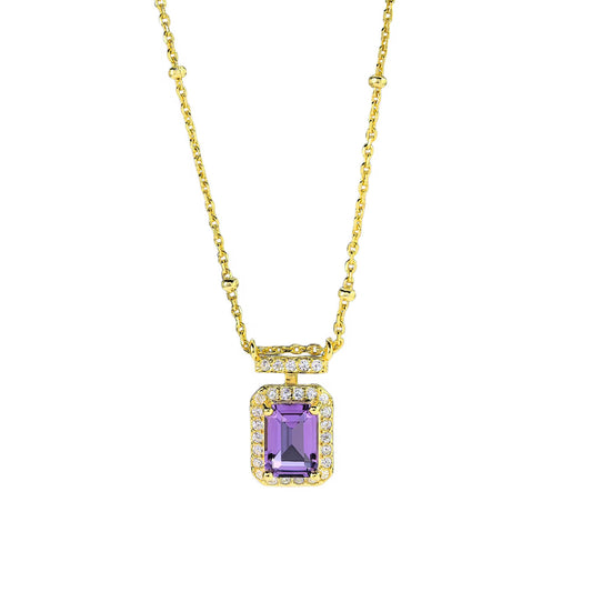 Radiant Gem Halo Necklace