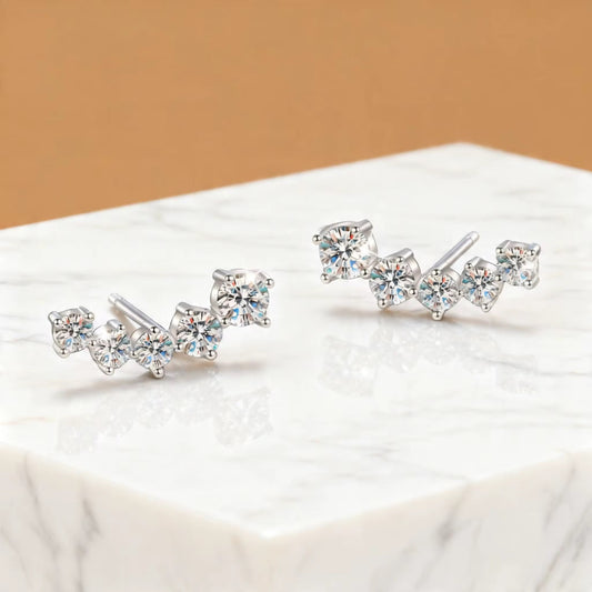 CURVED MOISSANITE EARRINGS