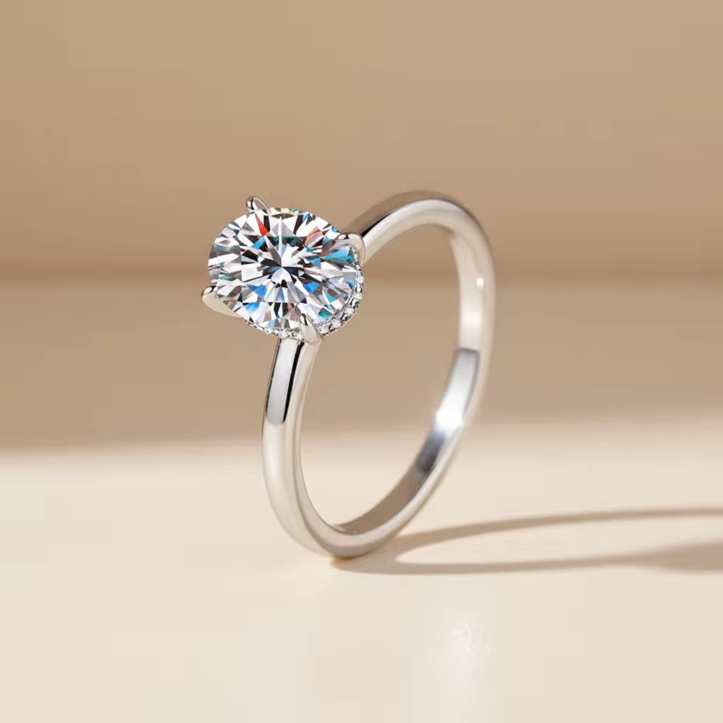 OVAL MOISSANITE SOLITAIRE RING