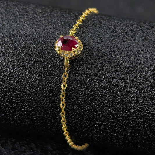 Ruby Halo Bracelet