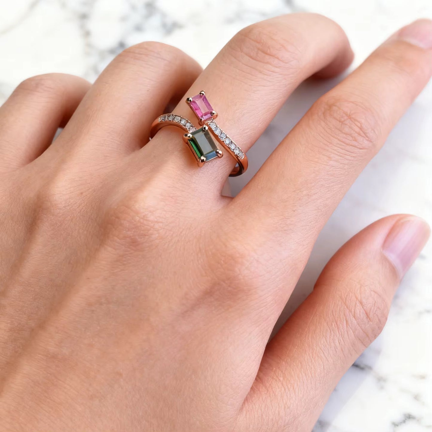Twin Tourmaline Ring