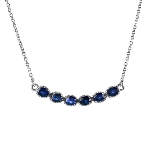 Sapphire Line Necklace