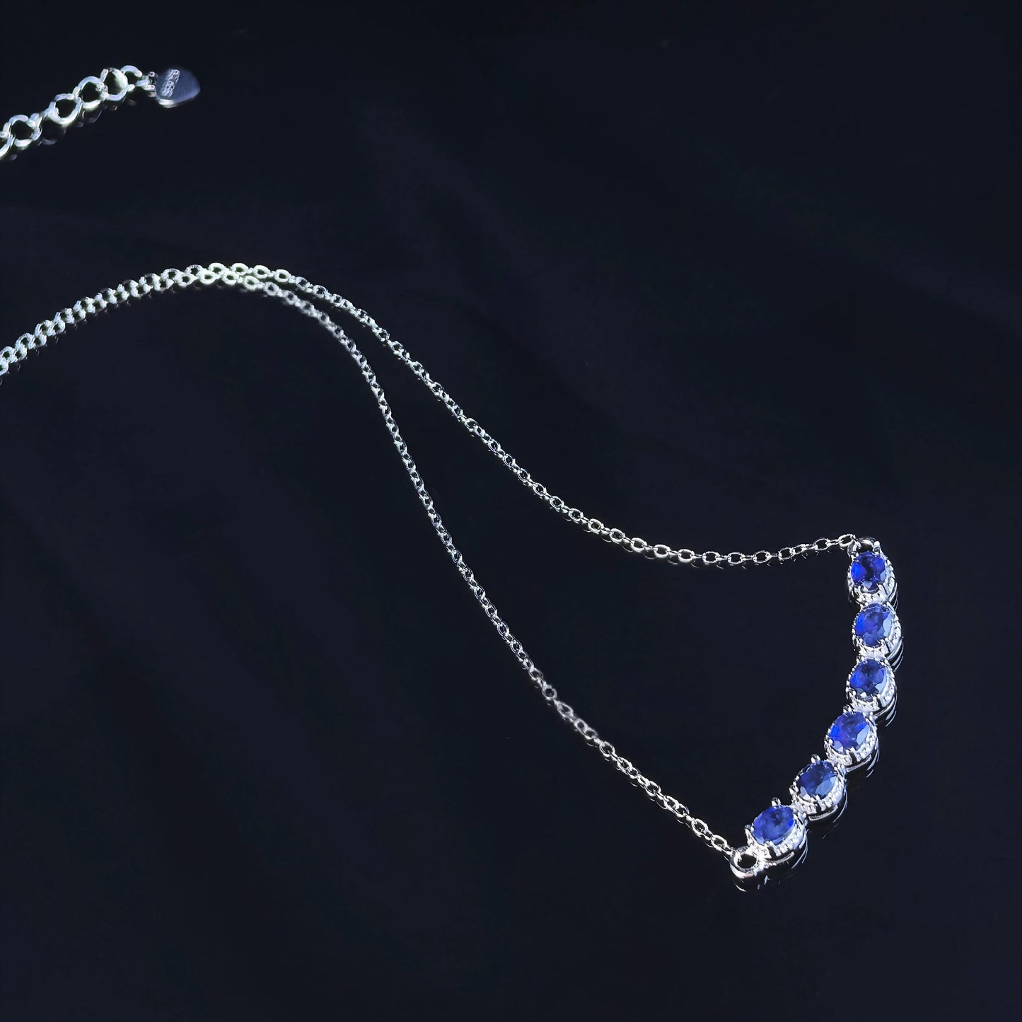 Sapphire Line Necklace