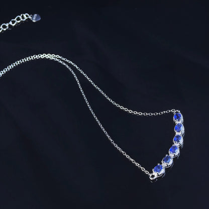 Sapphire Line Necklace