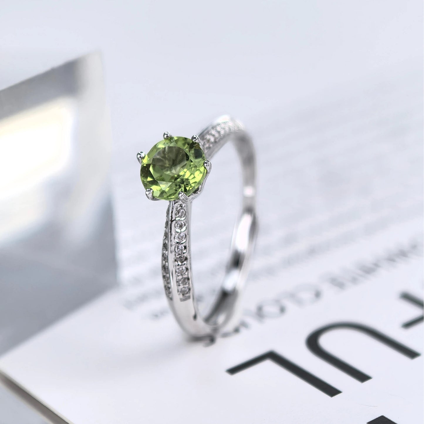 Peridot Solitaire Ring