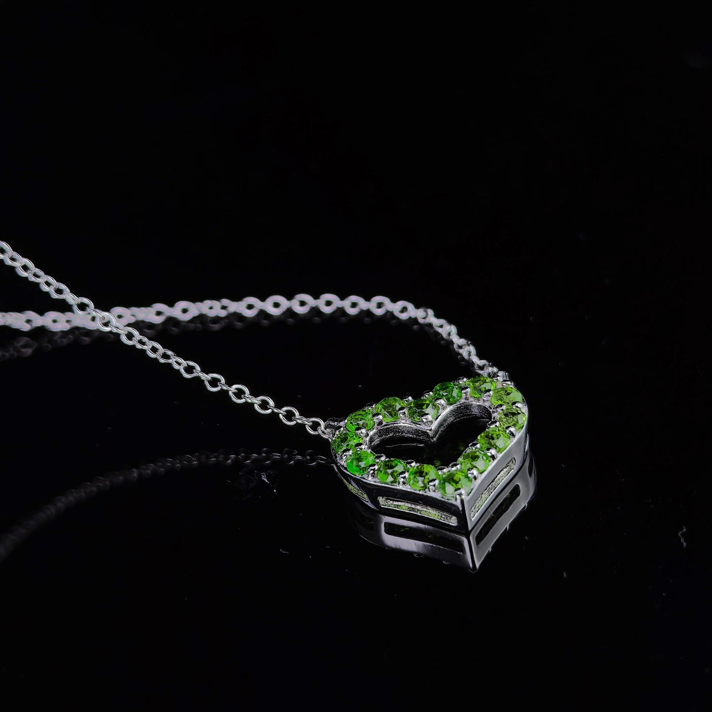 Diopside Heart Pendant