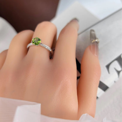 Peridot Solitaire Ring