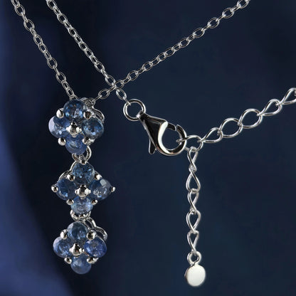 Sapphire Triple Bloom Necklace