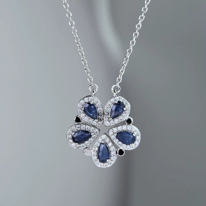 Sapphire Clover Necklace