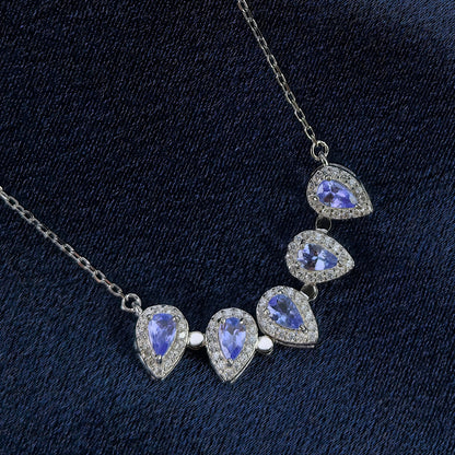 Tanzanite Clover Necklace