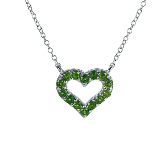 Diopside Heart Pendant