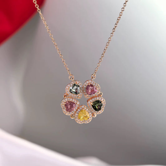 Tourmaline Clover Bloom Necklace