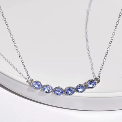Tanzanite Line Necklace