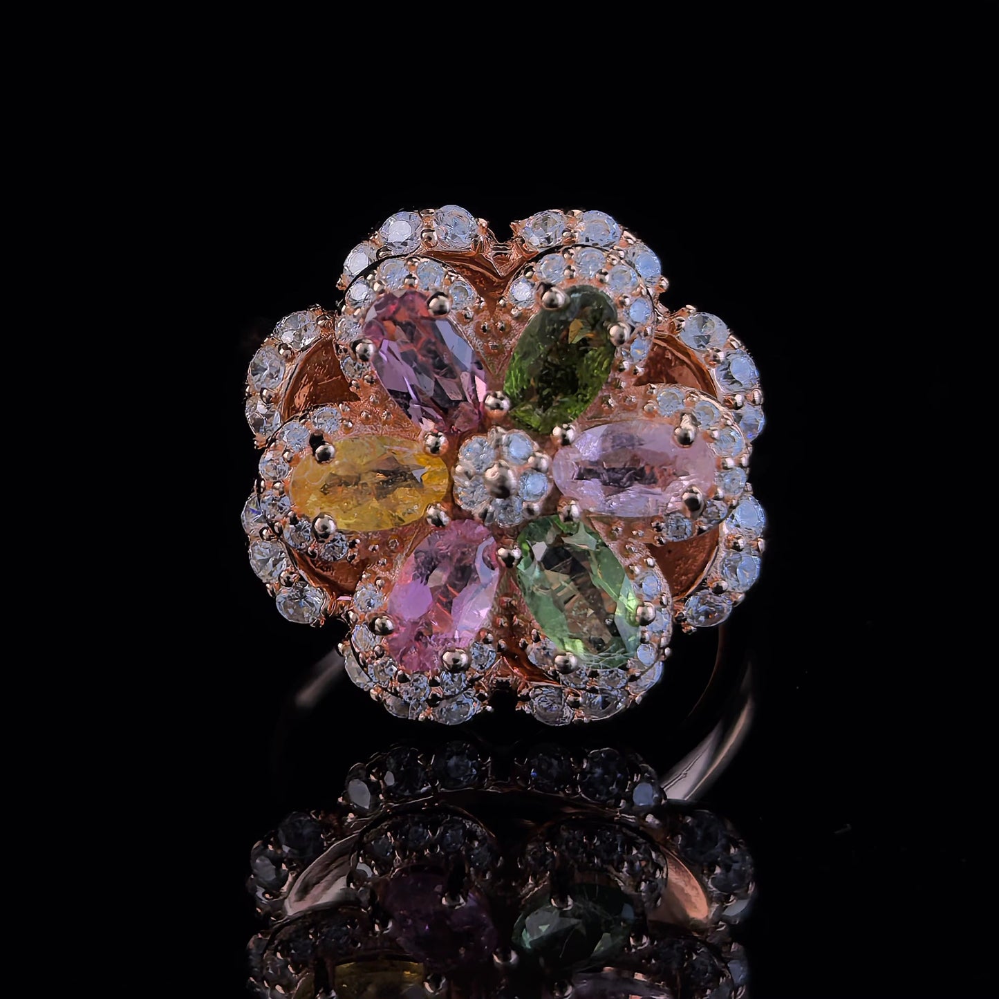 Tourmaline Bloom Ring