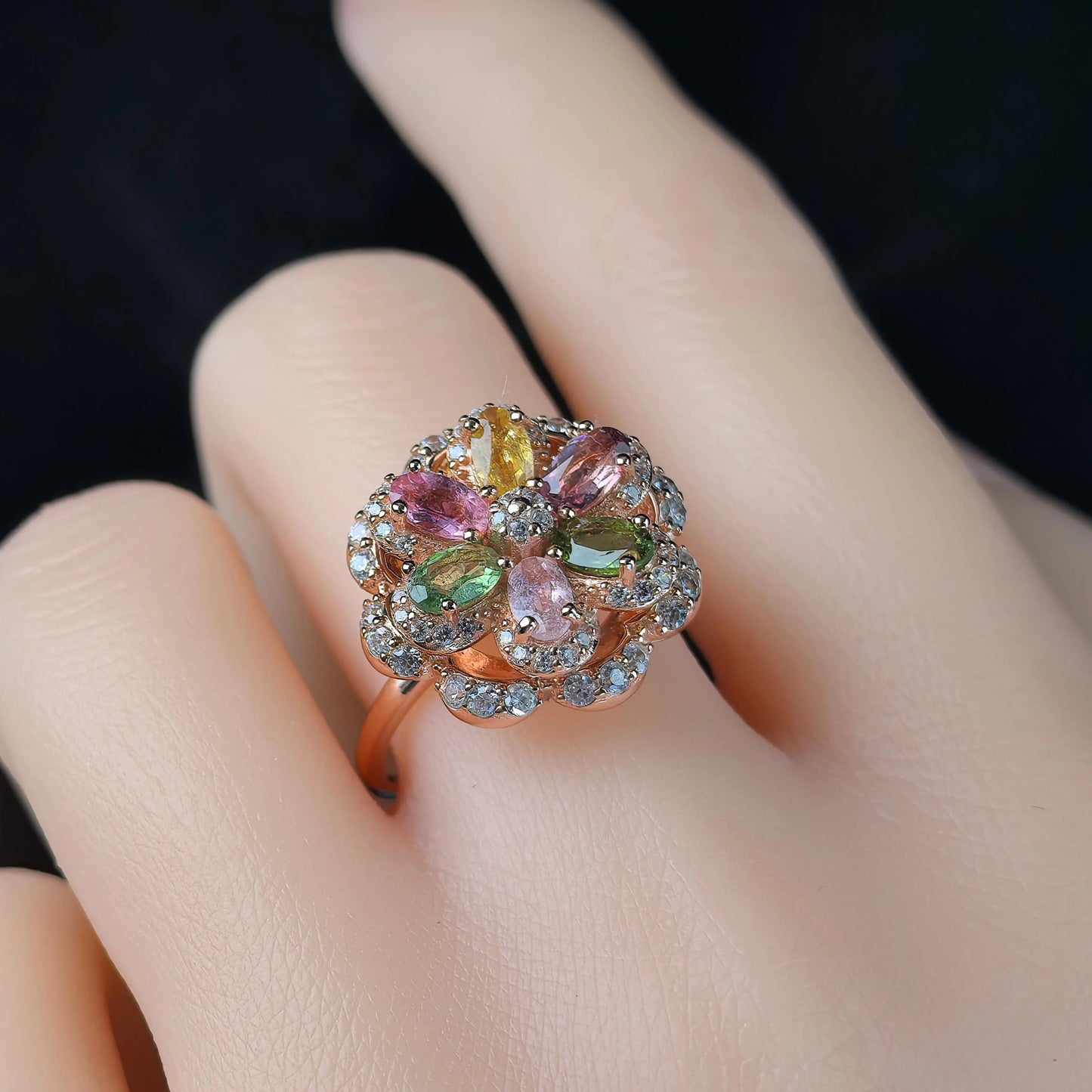 Tourmaline Bloom Ring