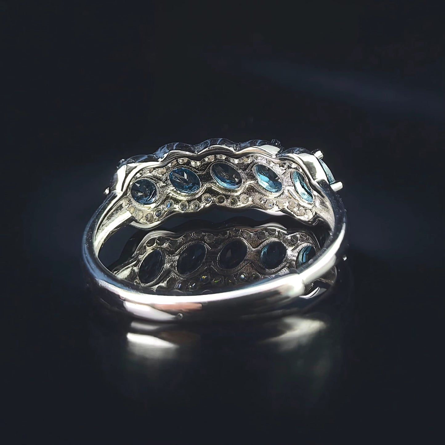 London Blue Topaz Arc Ring