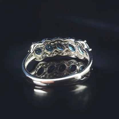 London Blue Topaz Arc Ring