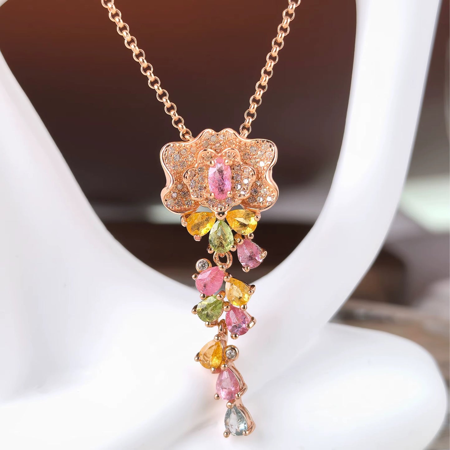 Tourmaline Cascade Necklace