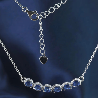 Sapphire Line Necklace