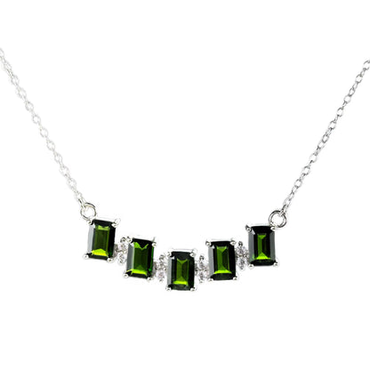 Green Diopside Heart Necklace