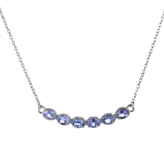 Tanzanite Line Necklace