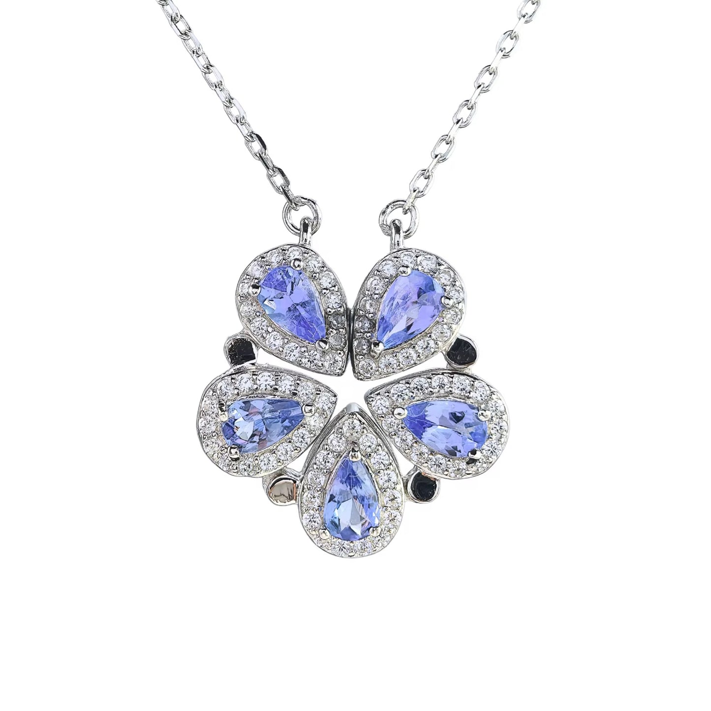 Tanzanite Clover Necklace