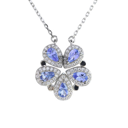Tanzanite Clover Necklace
