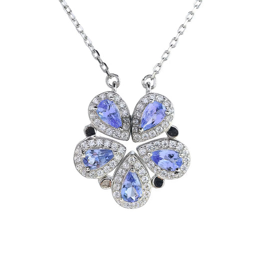 Tanzanite Clover Necklace