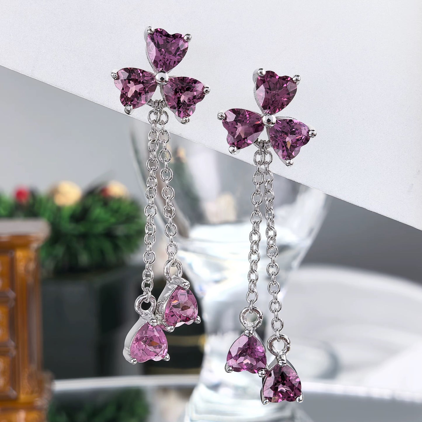 Garnet Dangle Earrings