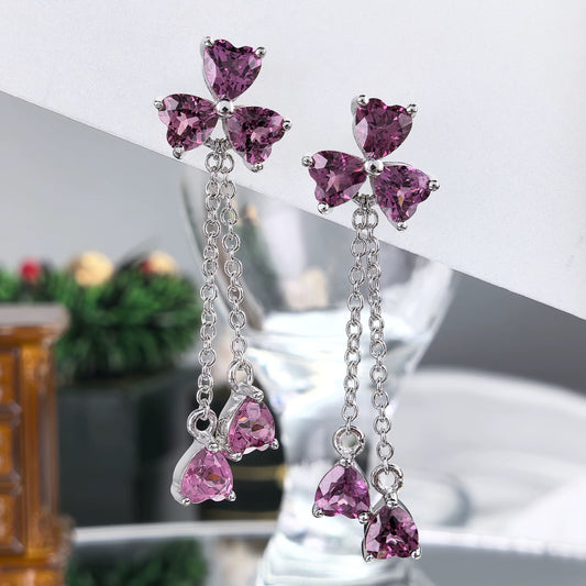 Garnet Dangle Earrings