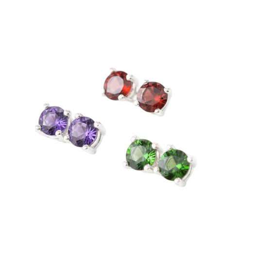 Classic Gemstone Stud Earrings