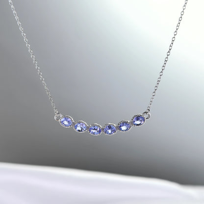 Tanzanite Line Necklace