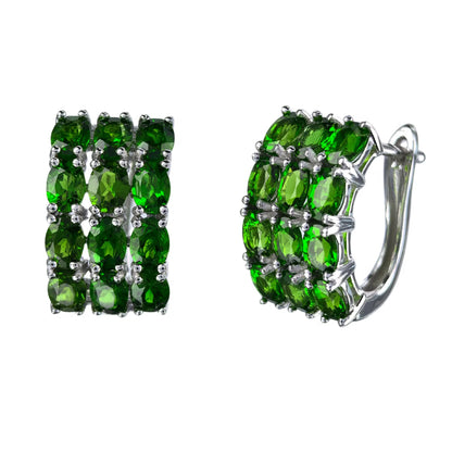 Multistone Gem Hoop Earrings