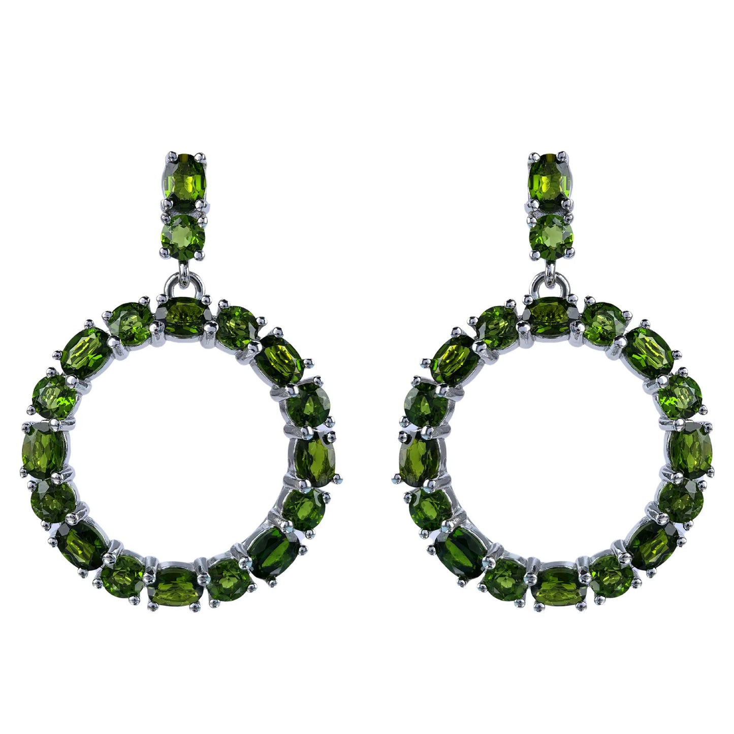 Diopsid-Kreisohrringe