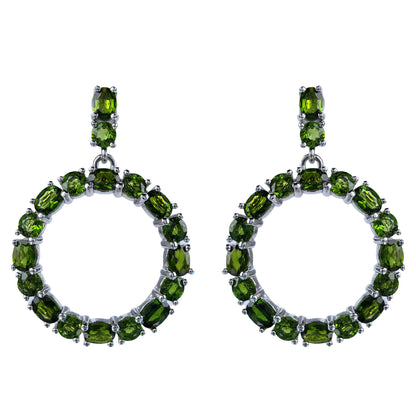 Diopsid-Kreisohrringe