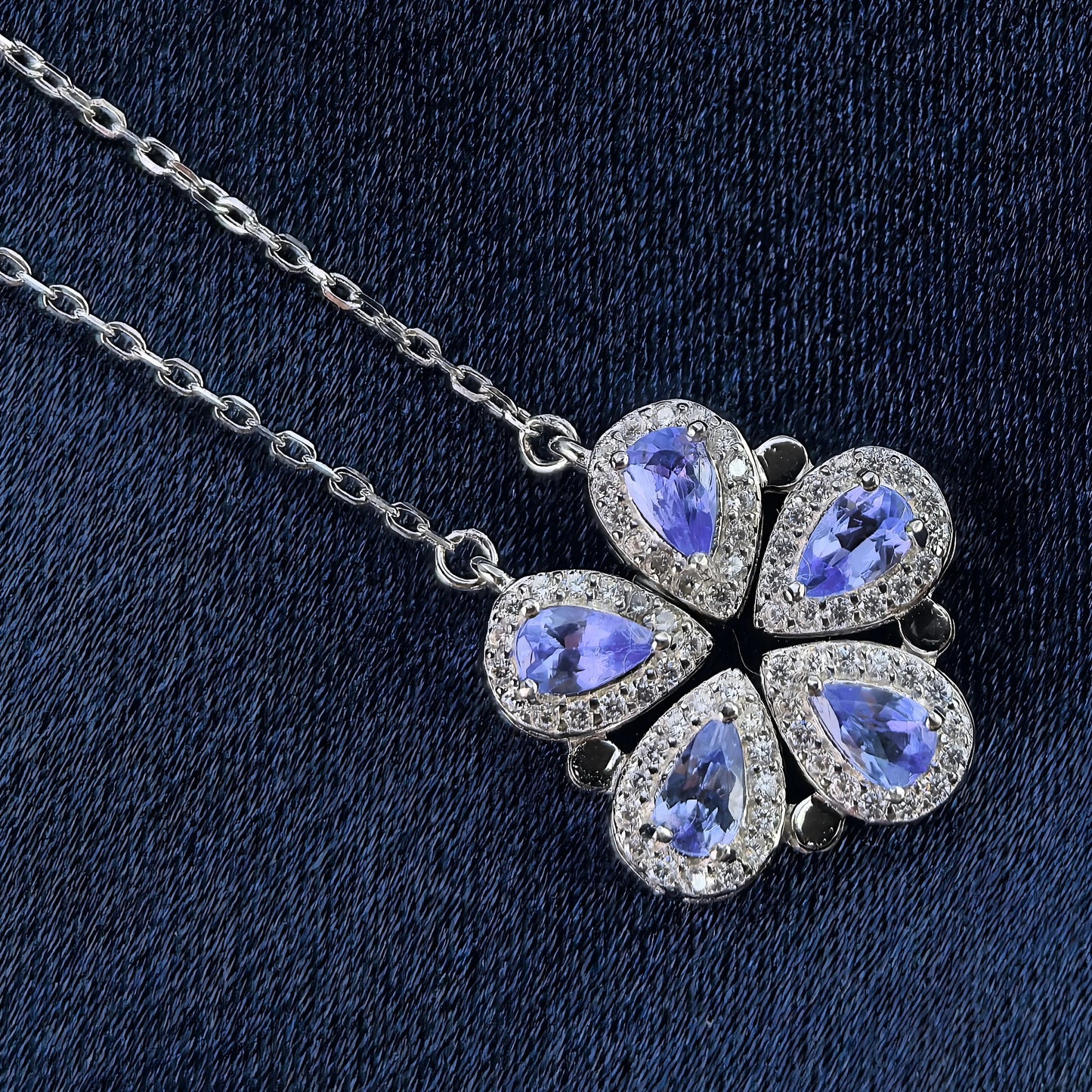 Tanzanite Clover Necklace