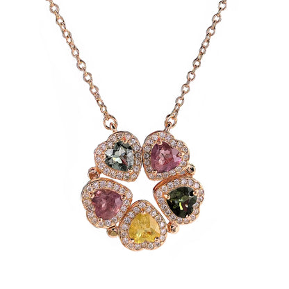 Tourmaline Clover Bloom Necklace