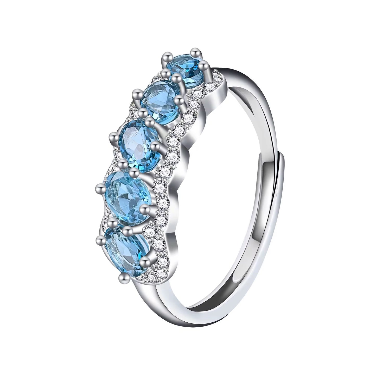 London Blue Topaz Arc Ring