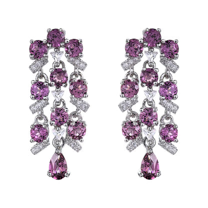 Garnet Cascade Drops Earrings