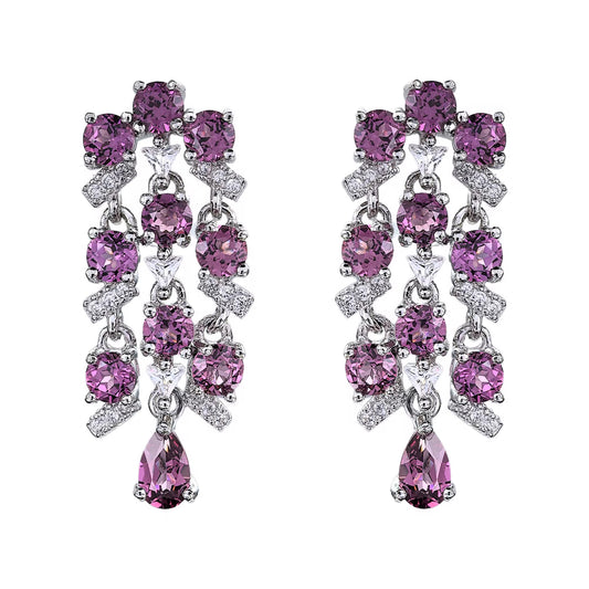 Garnet Cascade Drops Earrings