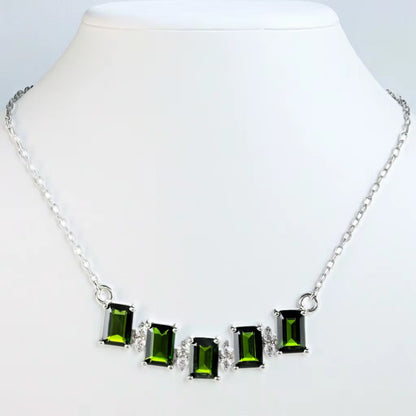 Green Diopside Heart Necklace