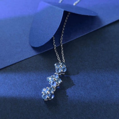 Sapphire Triple Bloom Necklace