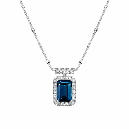 Radiant Gem Halo Necklace