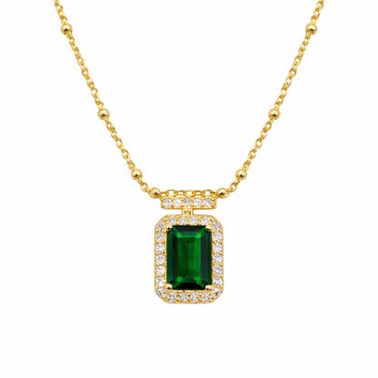 Radiant Gem Halo Necklace