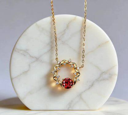 Radiant Circle Pendant Necklace