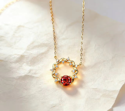 Radiant Circle Pendant Necklace