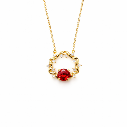 Radiant Circle Pendant Necklace