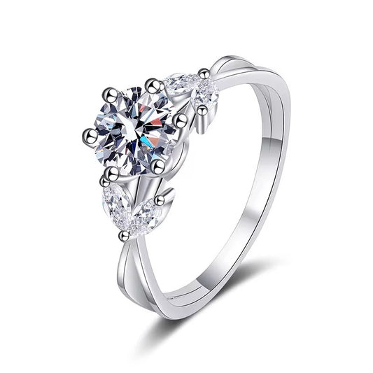THREE STONE MOISSANITE RING