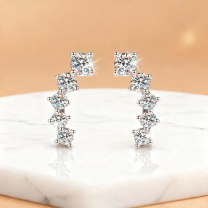 CURVED MOISSANITE EARRINGS